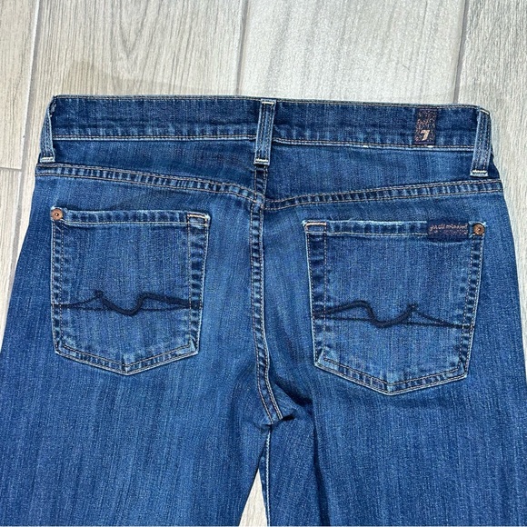 7 FOR ALL MANKIND 7FAM ROXANNE Whiskered Low Rise Skinny Jeans 27 - Picture 9 of 12